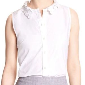 Floral collar Banana Republic sleeveless blouse